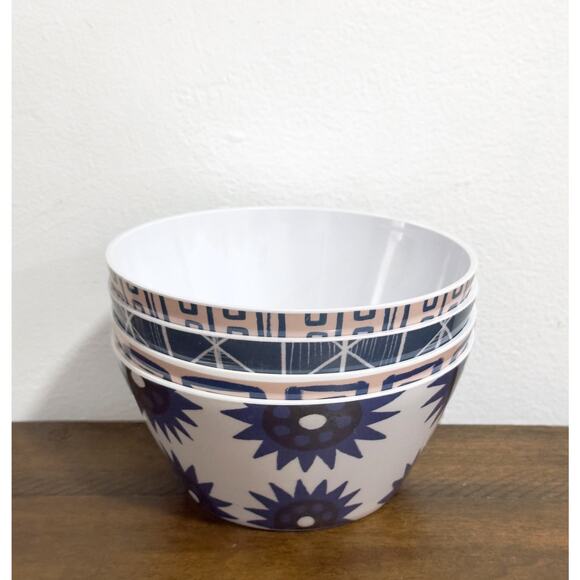 NEW: Godinger - Grecian Patterned, 6" Melamine Bowls - set of 4 - Picture 1 of 6